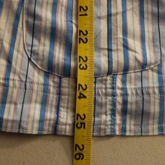 CJ Banks Quarter Sleeve Womens 2X Striped Button Down Jacket Cottagecore - Picture 5 of 7